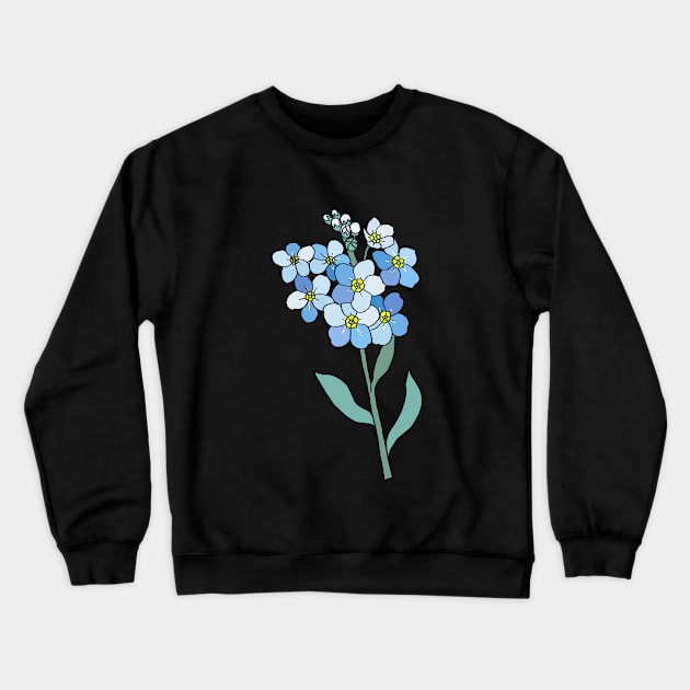 Alaska State Flower Crewneck Sweatshirt by Hanatist Studio